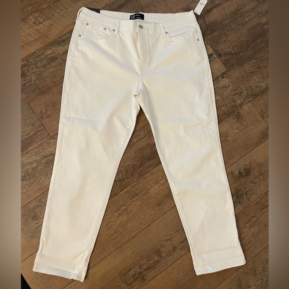 GAP Denim - NWT! Gap Girlfiend Jean in White. Size 16/33.